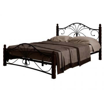 Кровать Фортуна 1 чёрный/шоколад