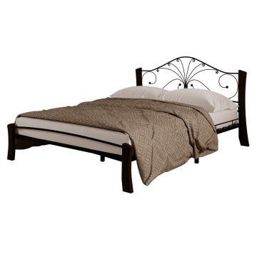 Кровать Фортуна 4 лайт чёрный/шоколад