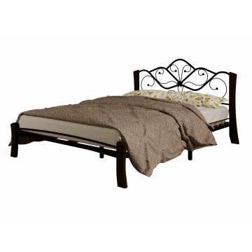 Кровать Венера 4 лайт чёрный/шоколад