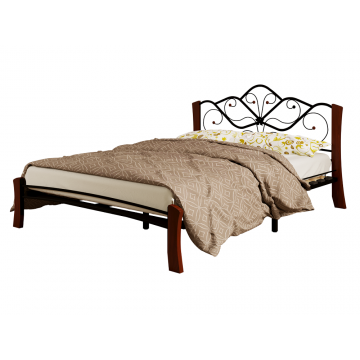 Кровать Венера 4 лайт чёрный/махагон