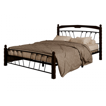 Кровать Муза 1 чёрный/шоколад