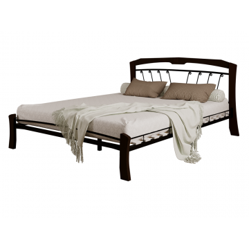 Кровать Муза 4 лайт чёрный/шоколад