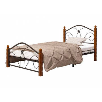 Кровать Селена 1 чёрный/махагон